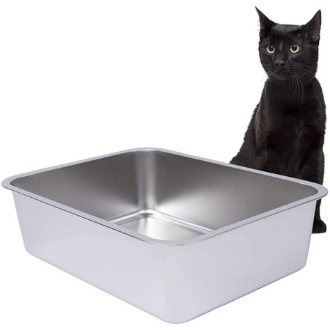 metal litter box nearby|stainless steel litter boxes for cats.